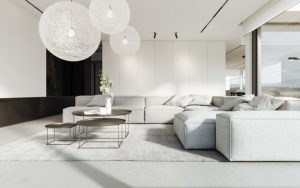 chinese-lanterns-minimalist-living-room-Interior designing firms in Pune
